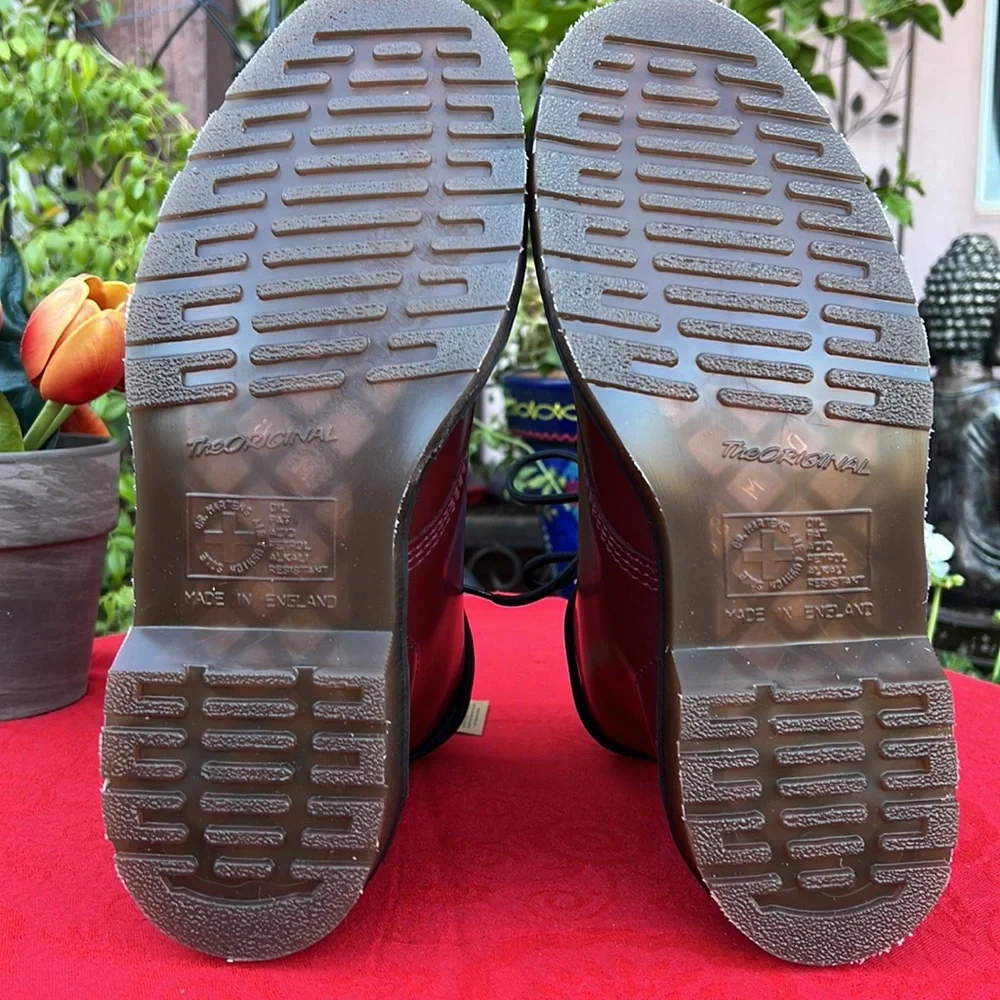 🏴󠁧󠁢󠁥󠁮󠁧󠁿 New MIE Undercover x Dr. Martens Cherry Red 1460 Boots UK 7 - Picture 14 of 17